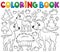 Coloring book deer theme 1