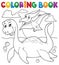 Coloring book dinosaur theme 7