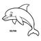 Coloring book, Dolphin