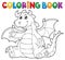 Coloring book dragon theme image 6
