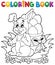 Coloring book Easter bunny 1