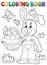 Coloring book Easter rabbit theme 7