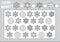 Coloring book and educational game how many snowflakes for child