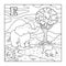 Coloring book (elephant), colorless alphabet for children: letter E