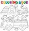 Coloring book with farm truck