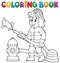 Coloring book firefighter theme 1