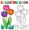 Coloring book with flower theme 4