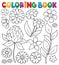 Coloring book flower topic 8