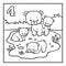 Coloring book, Four bears