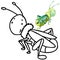 Coloring book funny Cartoon insect.