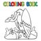 Coloring book of funny vulture