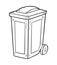 Coloring book, Garbage container