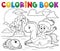 Coloring book girl floating on unicorn 2