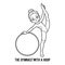 Coloring book, The gymnast with a hoop