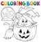Coloring book Halloween cat theme 1