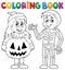 Coloring book Halloween costumes theme 1