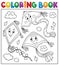 Coloring book happy autumn kites topic 2