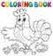 Coloring book happy hen