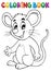 Coloring book happy mouse