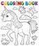 Coloring book happy unicorn topic 1