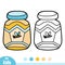 Coloring book, Jar of honey