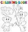 Coloring book koala theme 1