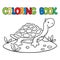 Coloring book of little funny turtle