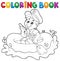 Coloring book little sailor theme 1