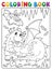 Coloring book lying dragon theme 3