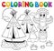 Coloring book Native American campsite