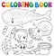 Coloring book ocean life theme 1