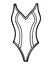 Coloring book, One-Piece women swimsuit