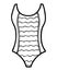 Coloring book, One-Piece women swimsuit