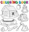 Coloring book outdoor objects collection