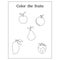 Coloring book page fruits