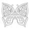 Coloring book pages Butterfly. Ornate Monochrome Vector Illustration