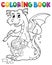 Coloring book painting dragon theme 1