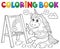 Coloring book painting unicorn theme 2