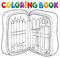 Coloring book pencil case theme 1