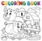 Coloring book pig theme 2