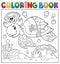 Coloring book pirate turtle theme 2