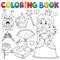 Coloring book princess topic set 1