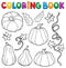 Coloring book pumpkins collection 1