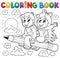 Coloring book pupil theme 3