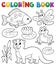 Coloring book river fauna image 1