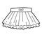 Coloring book, Ruffled skirt