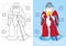 Coloring Book Of Santa Claus Or Father Frost