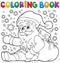 Coloring book Santa Claus in snow 1