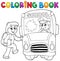 Coloring book school bus theme 2