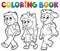 Coloring book school kids theme 2